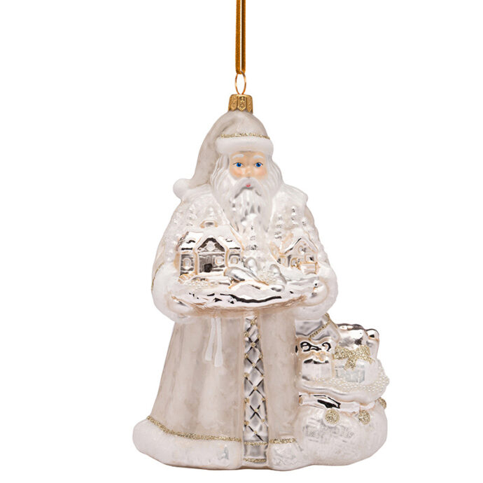 Papai Noel Com Vila De Natal 18cm Pantone 2026