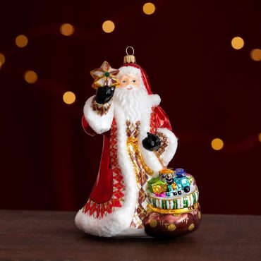 Papai Noel com estrela 18,5cm