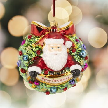 Guirlanda com Papai Noel 12cm