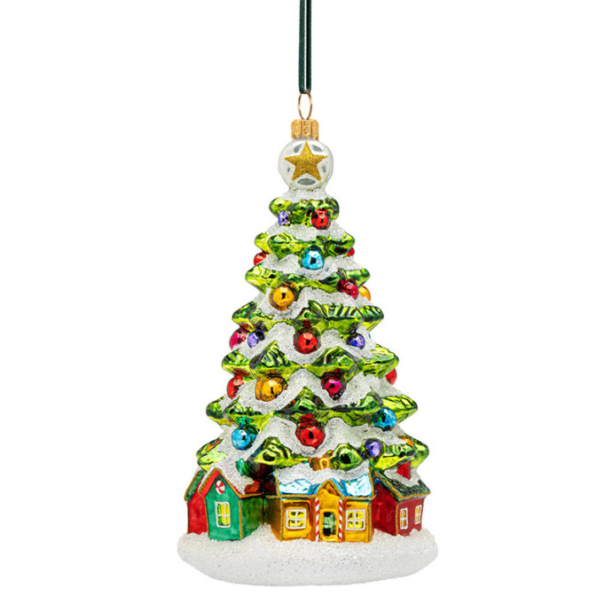 Arvore de Natal com Vila Natalina 18cm