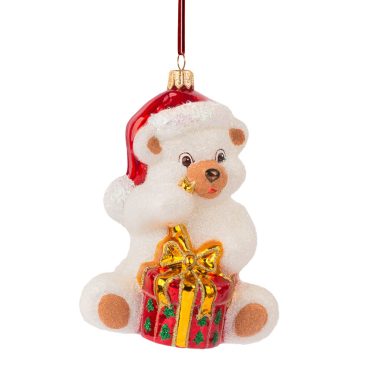 Urso com presente 12,5cm