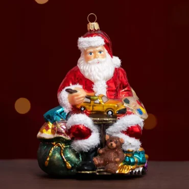 Papai Noel com brinquedos 15cm