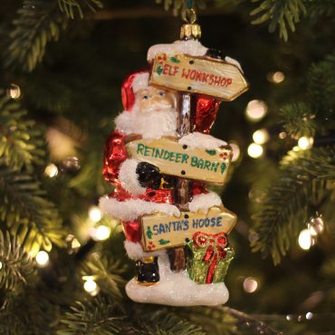 Papai Noel com placas 18cm