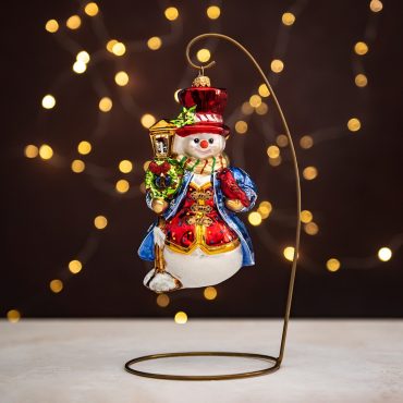 Boneco de neve com lanterna 13cm