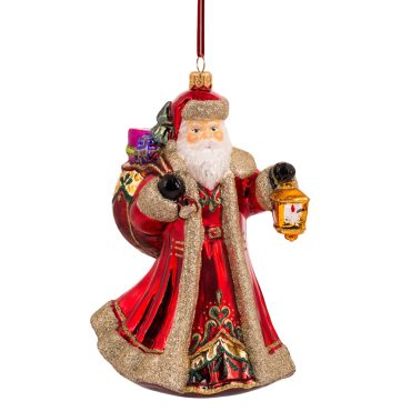 Papai Noel com lanterna 17,5cm