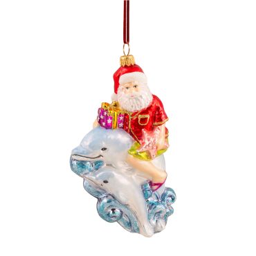 Papai Noel com golfinhos 18,5CM