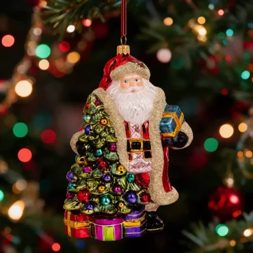 Papai Noel na árvore de Natal 18cm