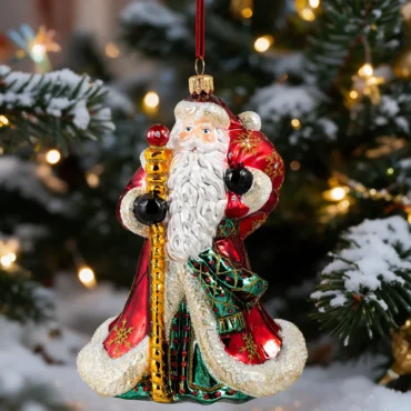 Papai Noel com barba longa 18,5cm