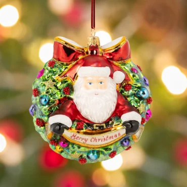 Guirlanda com Papai Noel 12cm