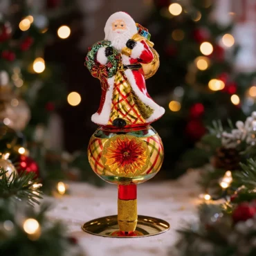 Topo de árvore Papai Noel vermelho 30cm